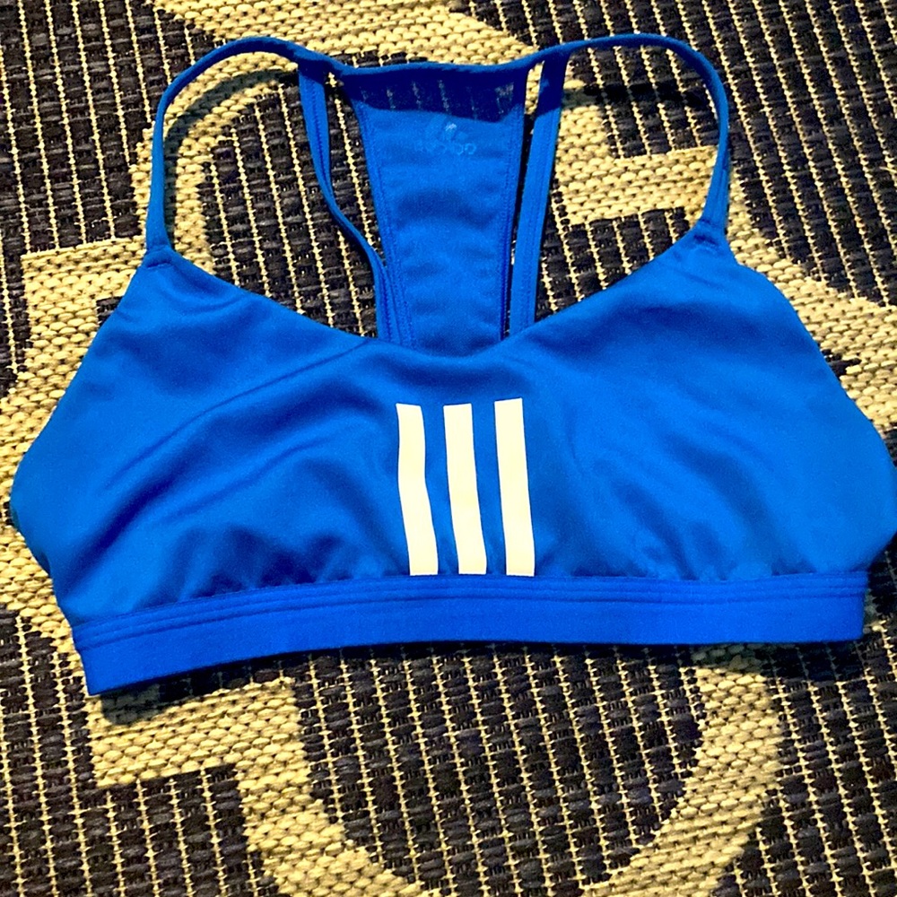 Blue Adidas sports bra